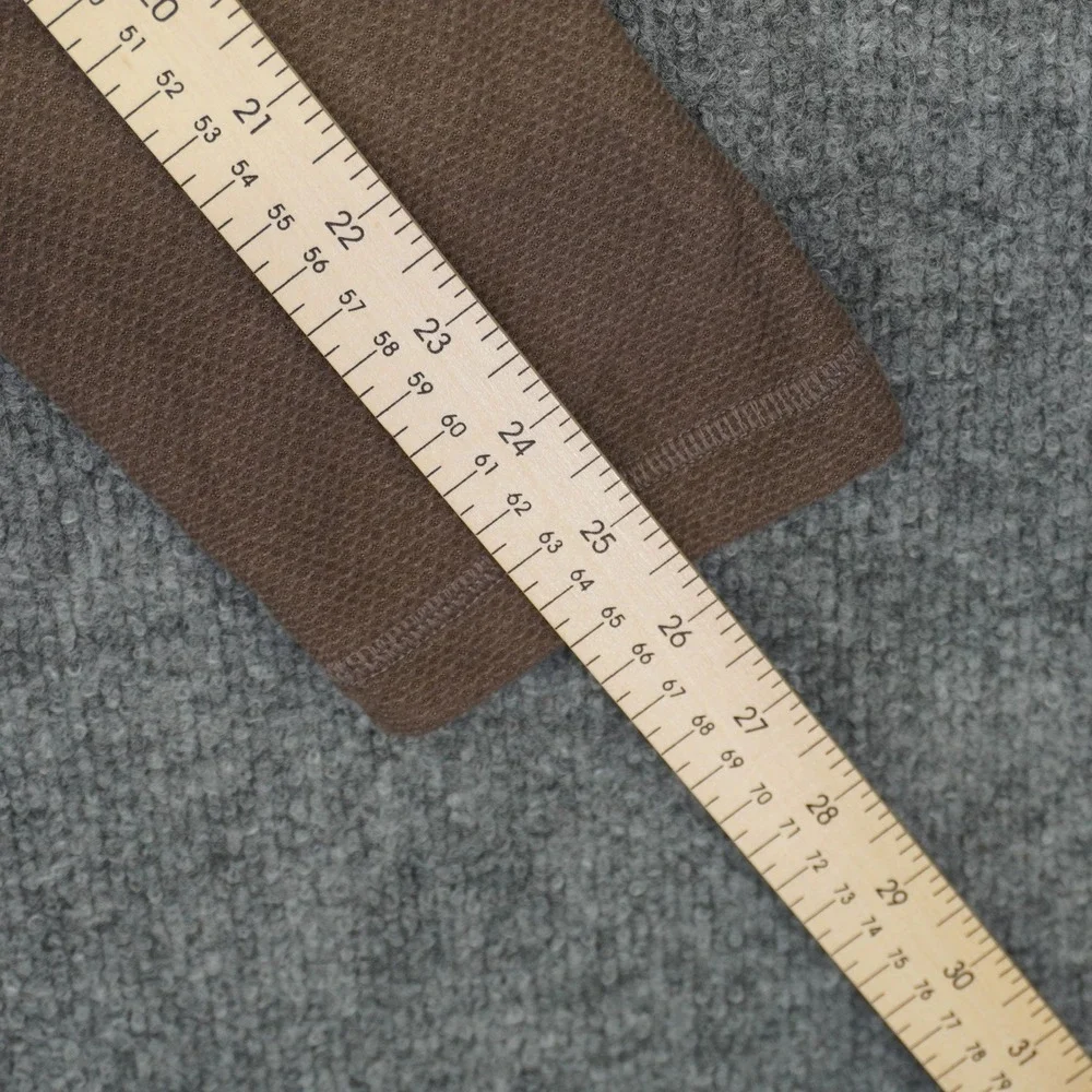 The North Face Quarter Zip Pullover Mens XL Brown Grid Fleece Hiking Sweater